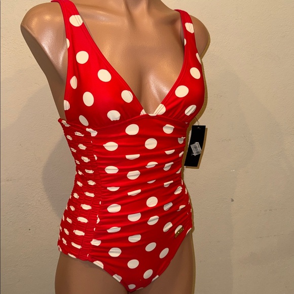 NWT DKNY one piece swimsuit over shoulder size 4 - Picture 1 of 4